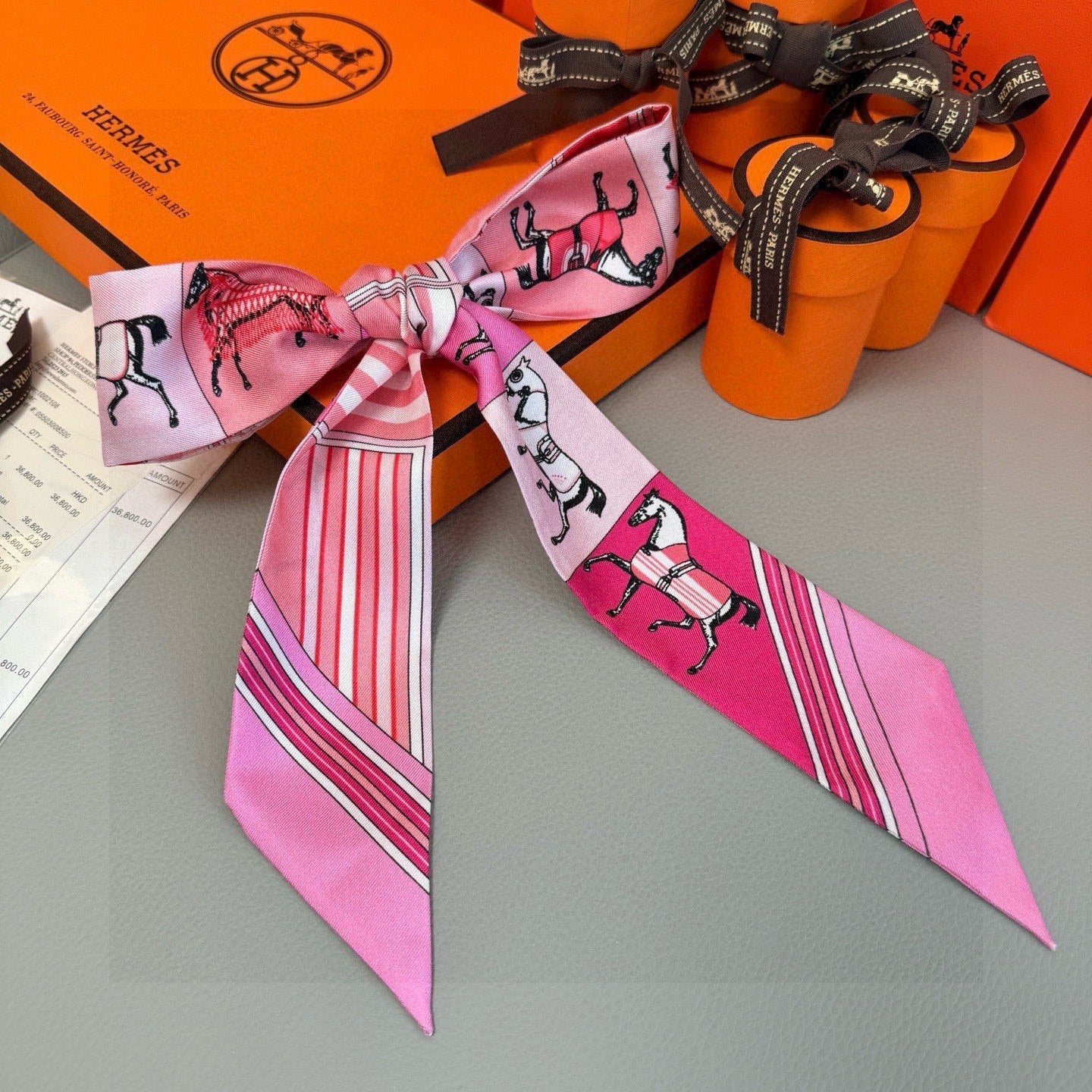 HERMES 25S NECKERCHIEF 86 IN SILK 991553