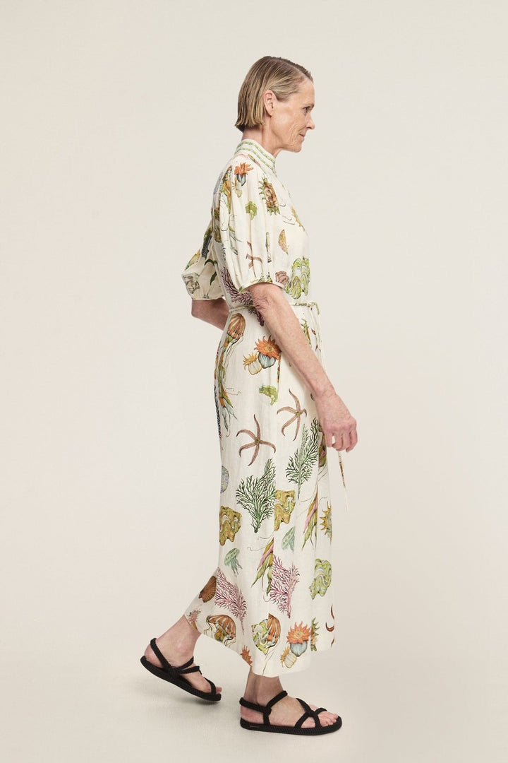 ALEMAIS LONG DRESS WITH OCEAN-INSPIRED PRINT 267469