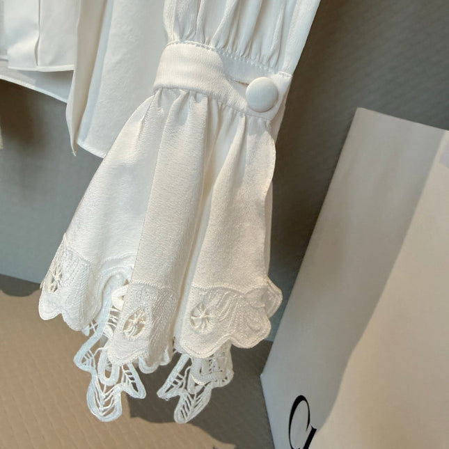 ELEGANT CHLOE WHITE BLOUSE