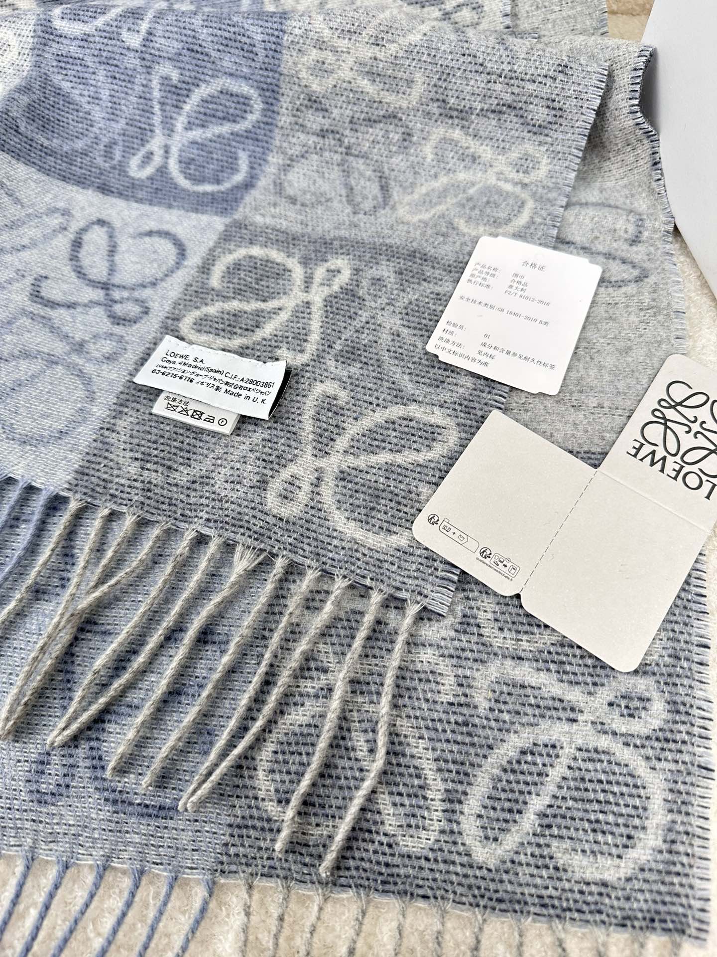 LOEWE 25S SCARF 200 IN CASHMERE 854509
