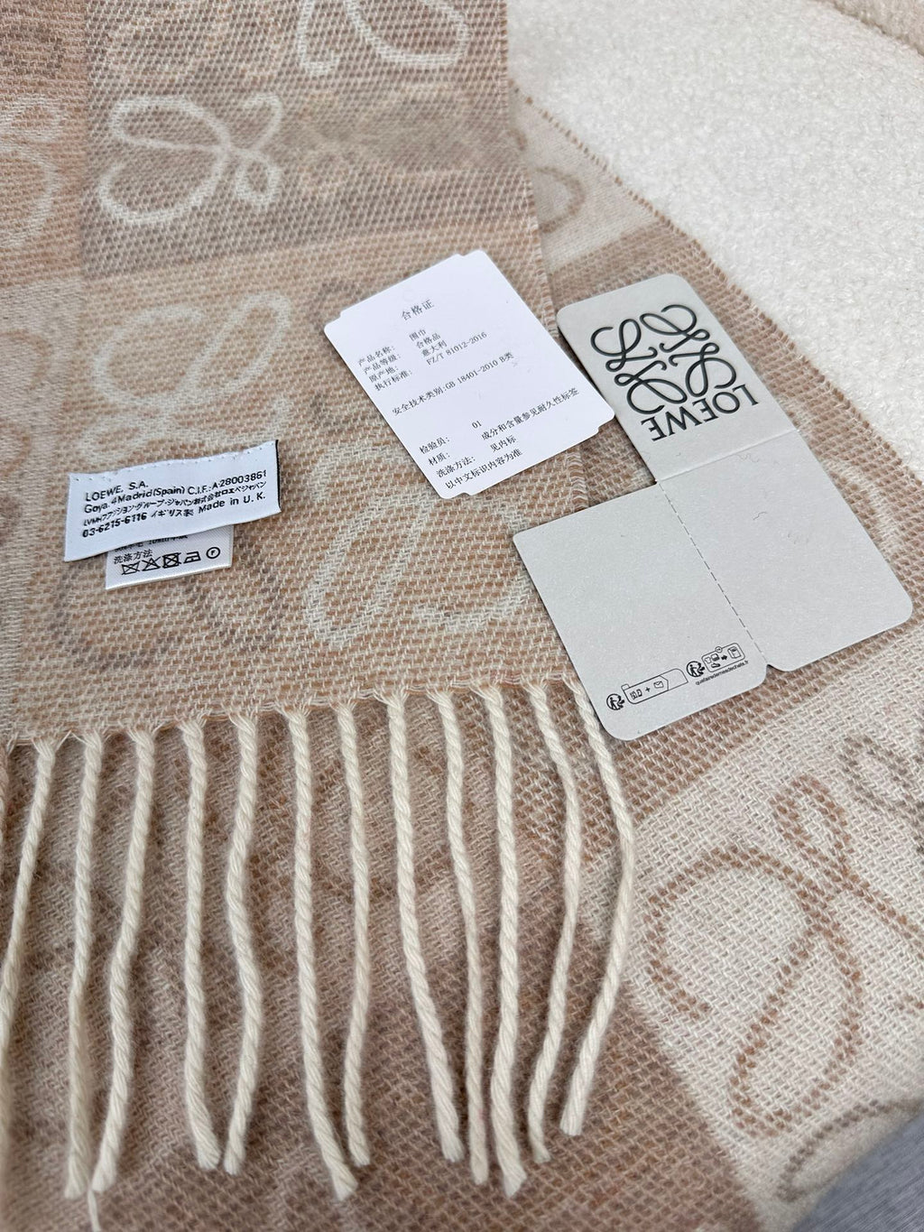 LOEWE 25S SCARF 200 IN CASHMERE 854511
