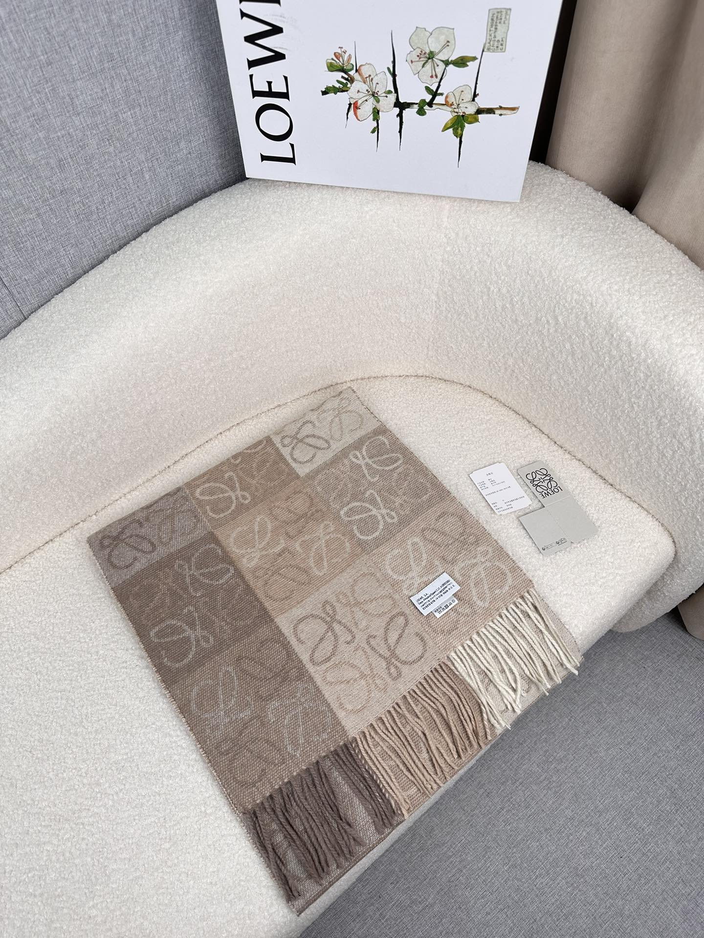 LOEWE 25S SCARF 200 IN CASHMERE 854511