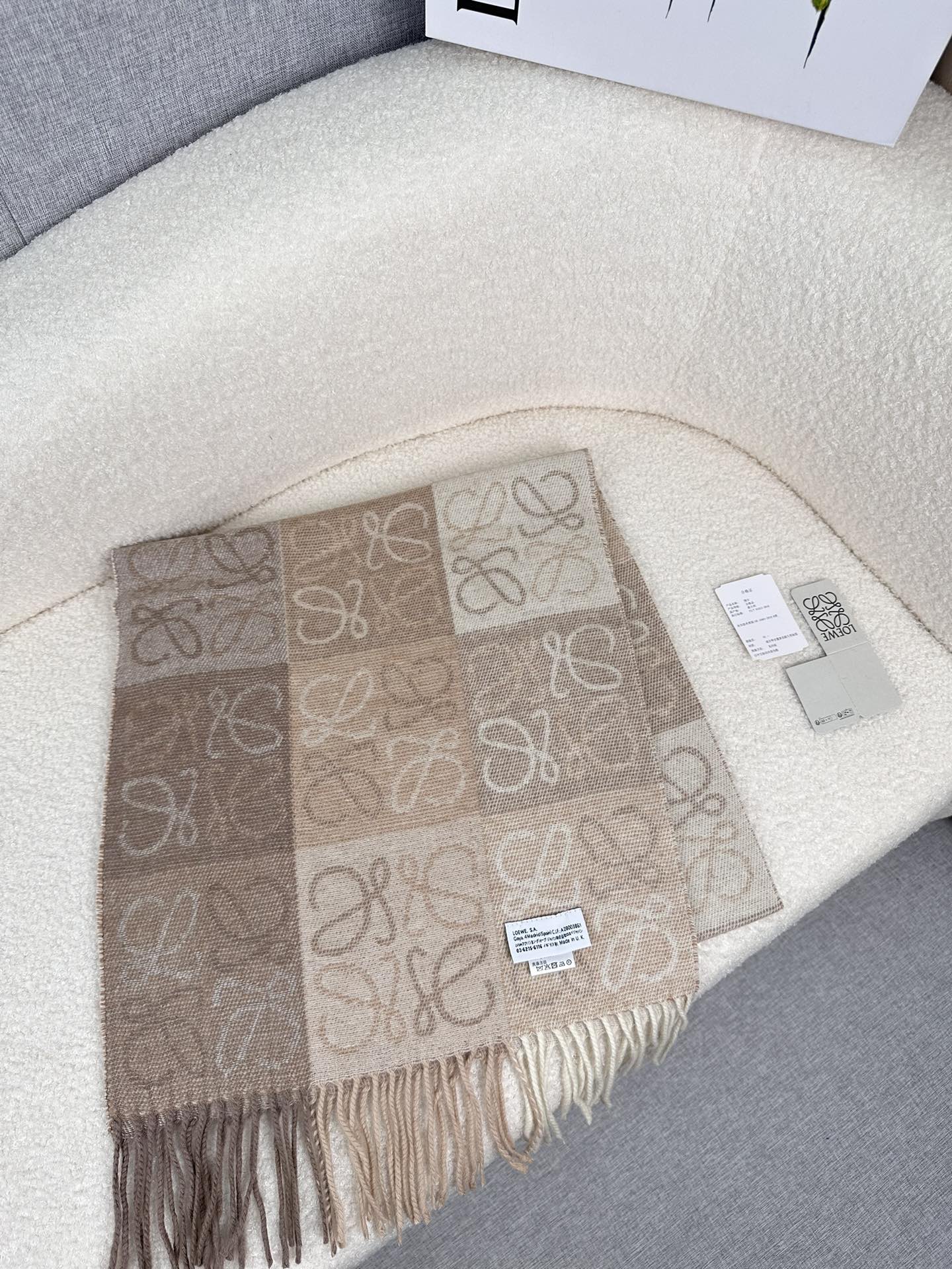 LOEWE 25S SCARF 200 IN CASHMERE 854511