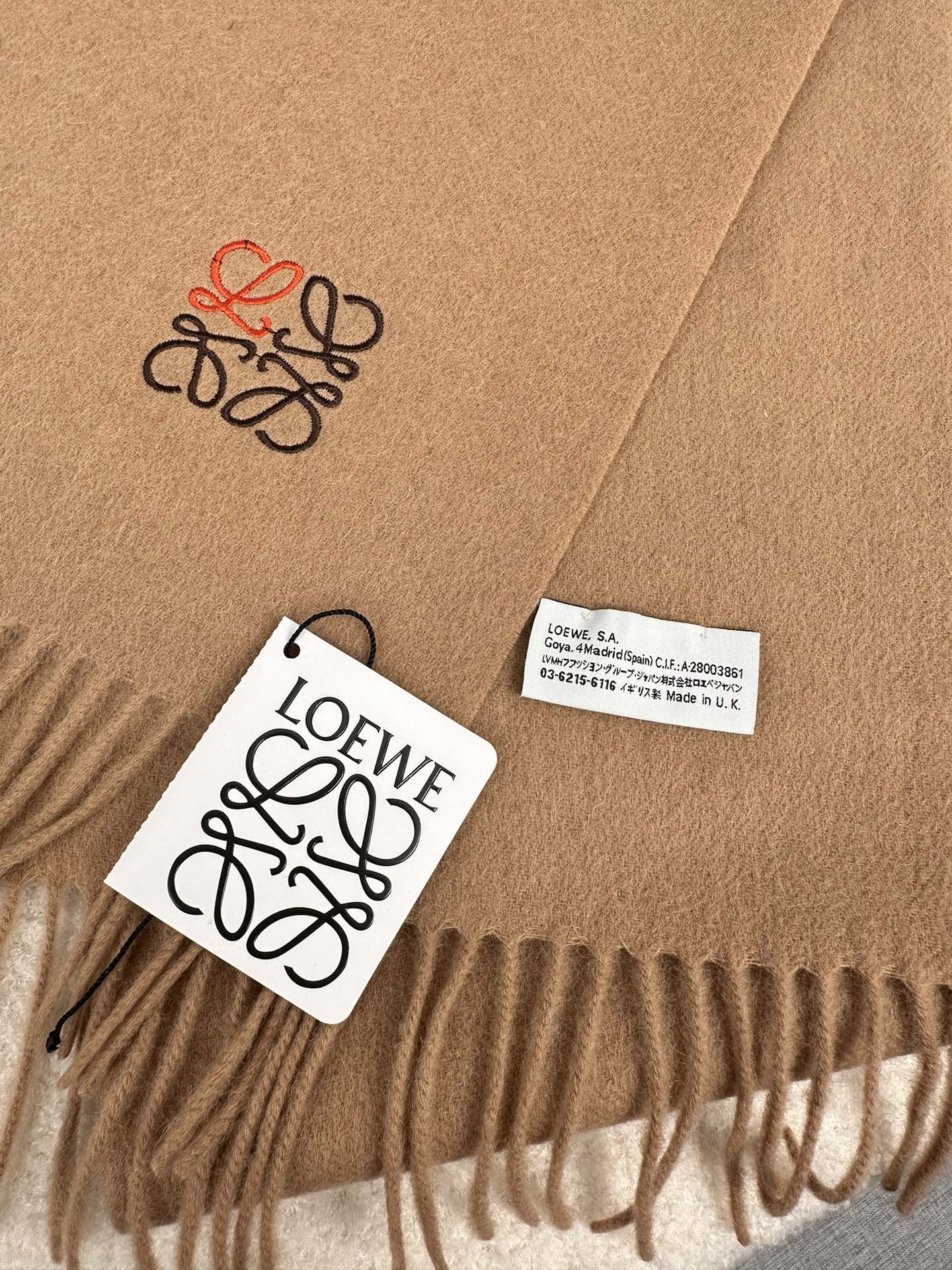 LOEWE 25S SCARF 180 IN CASHMERE 854507