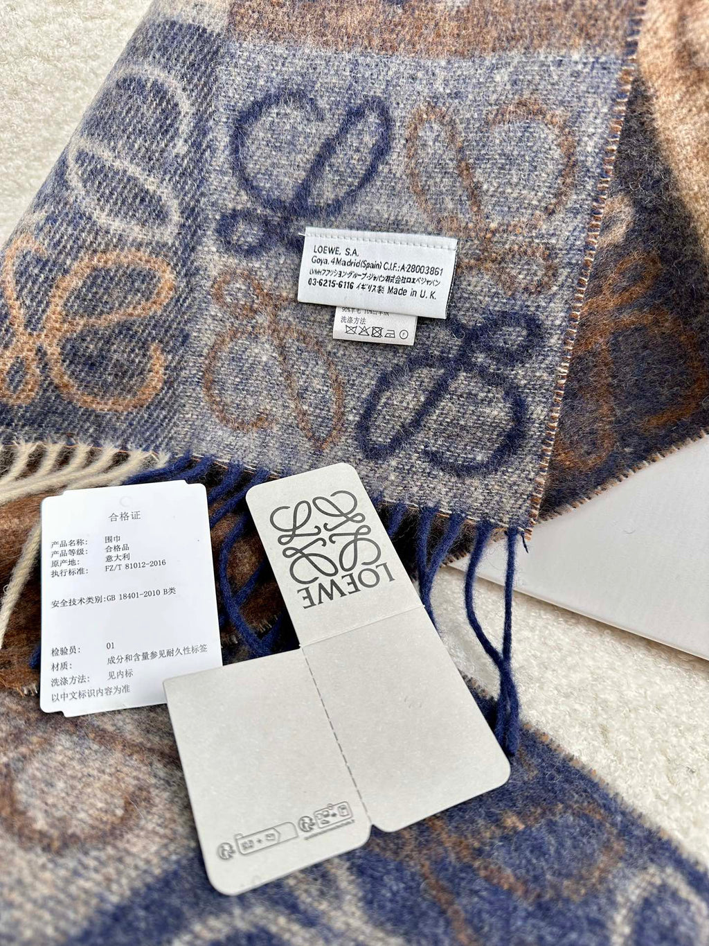 LOEWE 25S SCARF 200 IN CASHMERE 854512