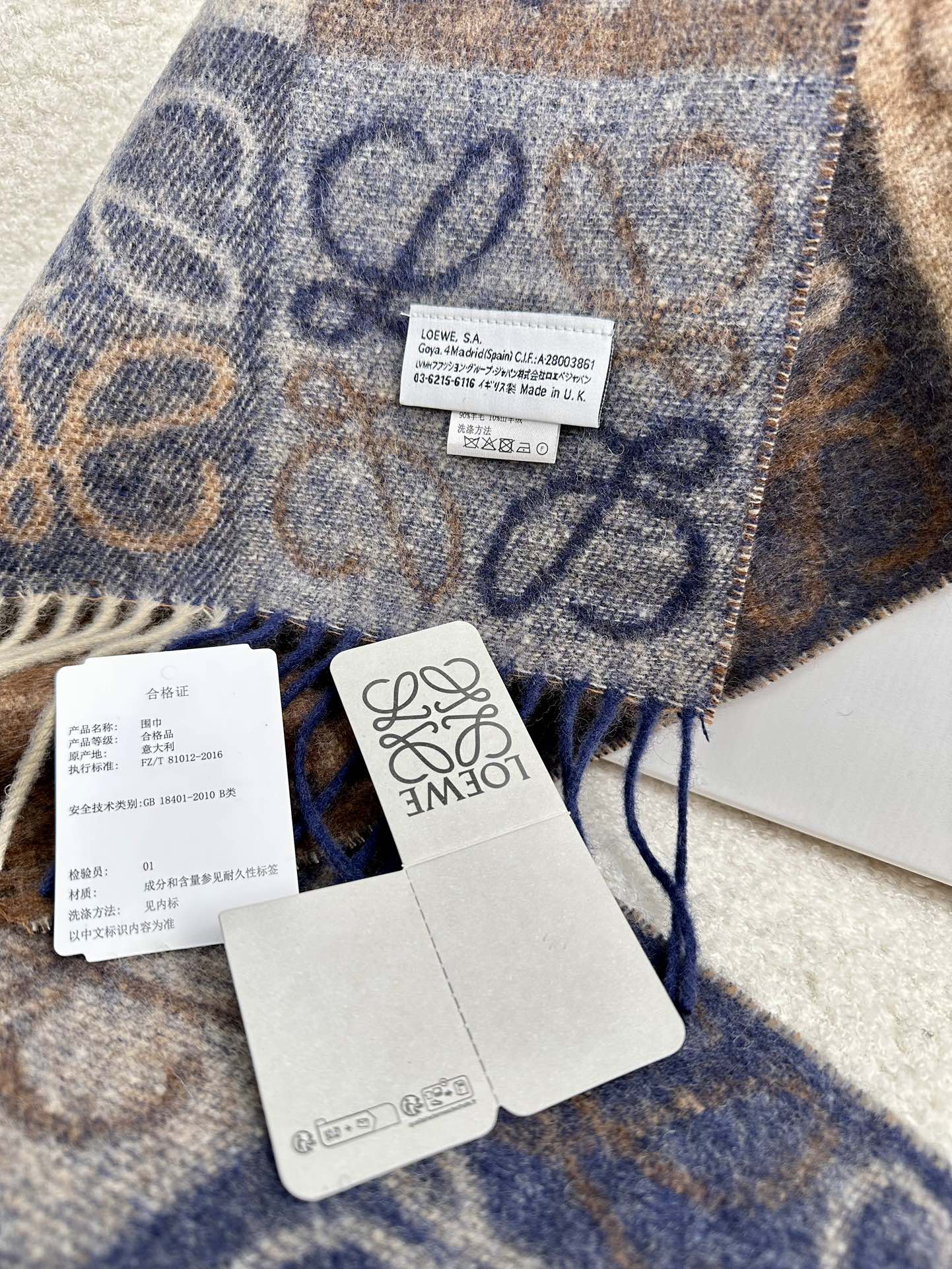 LOEWE 25S SCARF 200 IN CASHMERE 854512