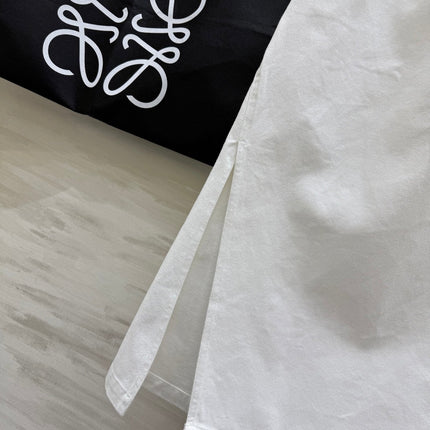 Loewe 25 Belt Skirt White Cotton
