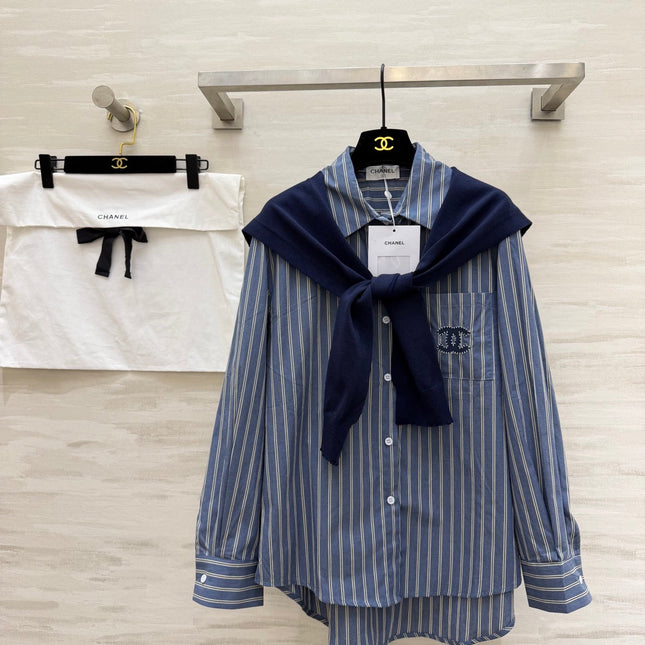 CHANEL 26S SHIRT AND WOOL SCARF 972