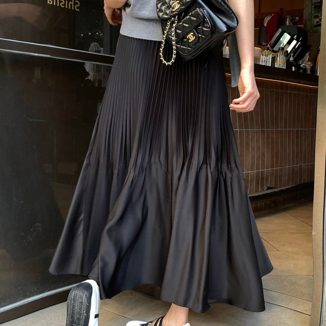 YSL 26S PLEATED MIDI SKIRT 267