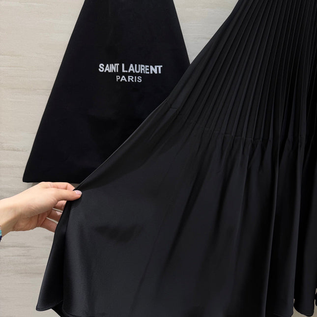 YSL 26S PLEATED MIDI SKIRT 267
