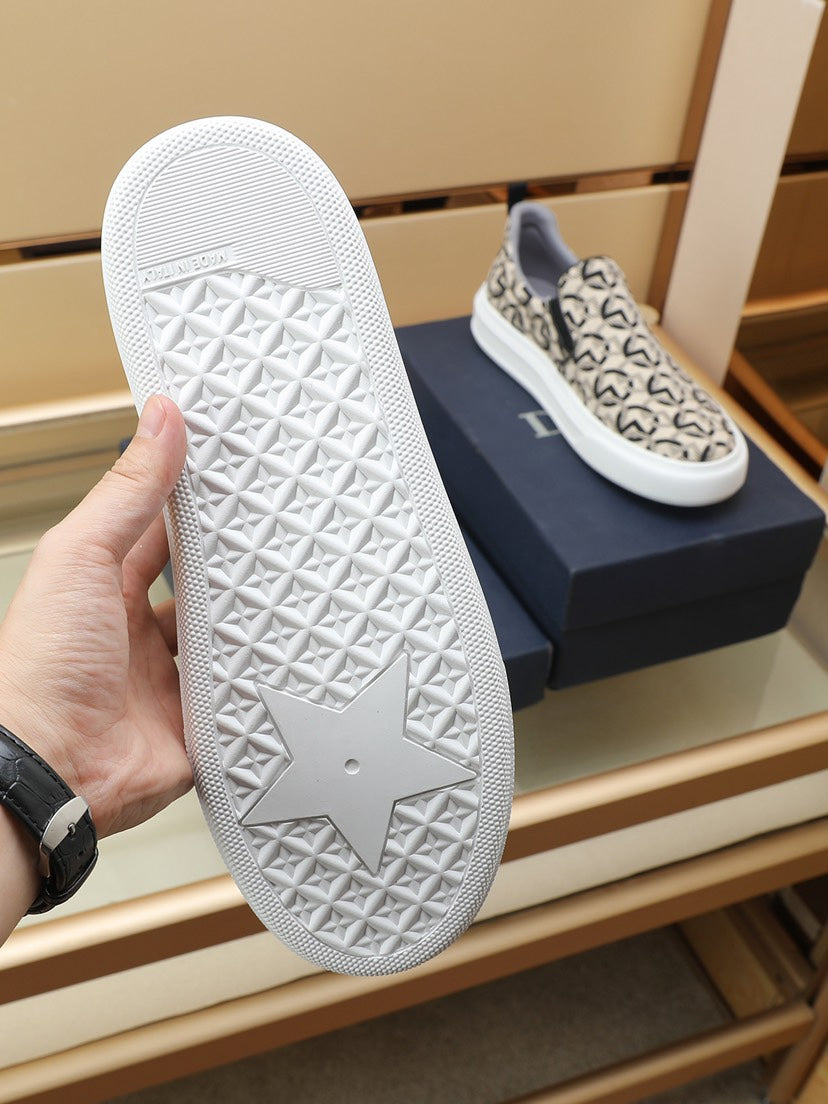 CD SOLAR SLIP-ON CREAM MIX BLACK FABRIC