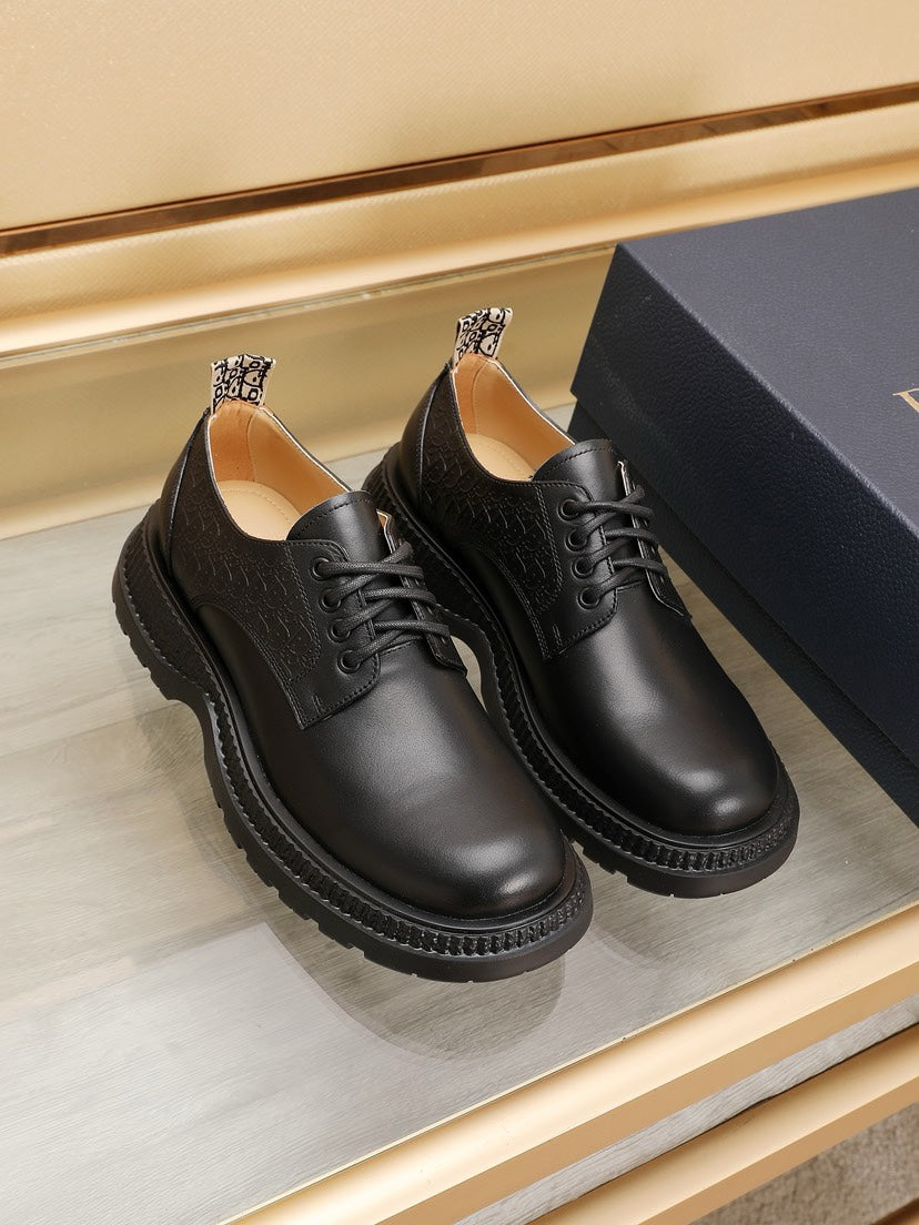 CD EXPLORER DERBY SHOE BLACK CALFSKIN