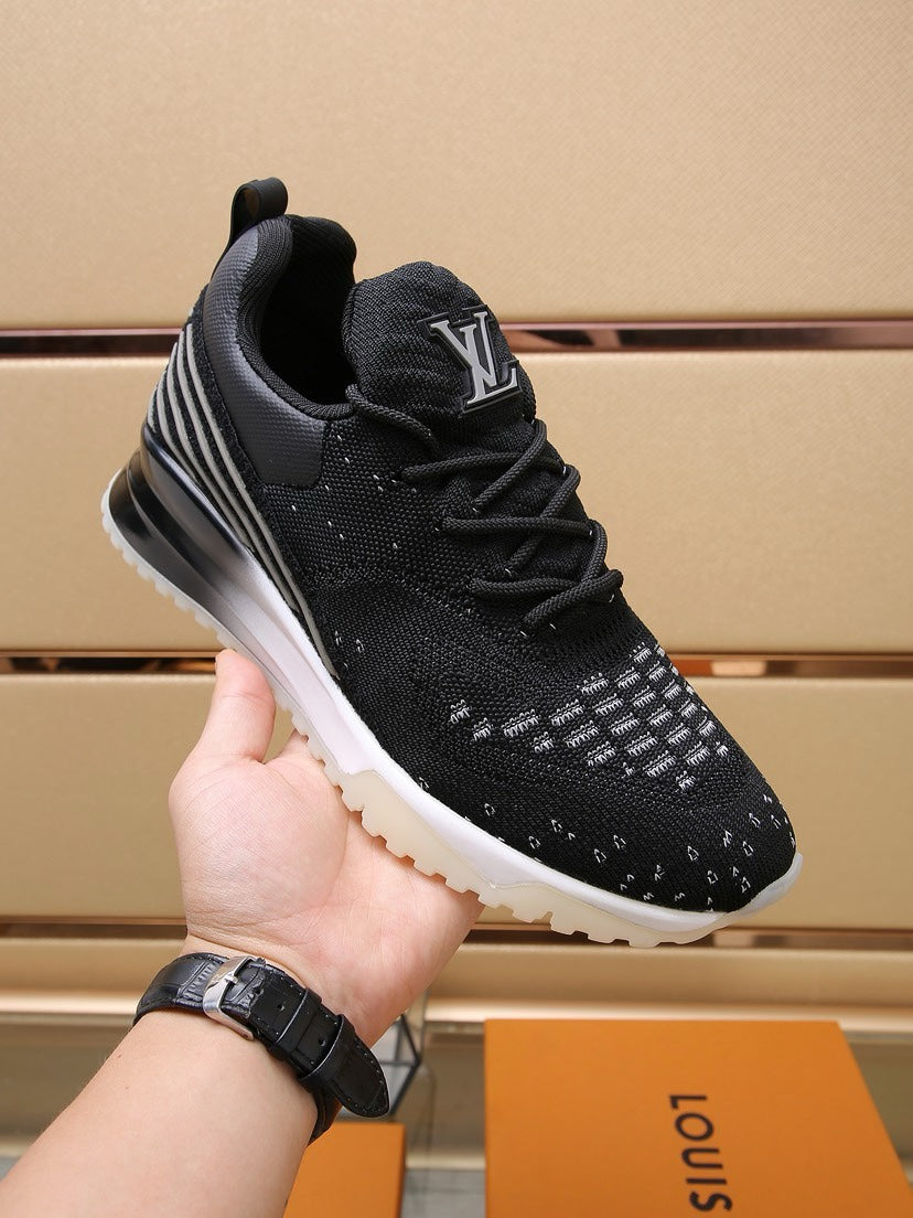SNEAKERS IN BLACK MIX WHITE MESH BREATHABLE AND RUBBER