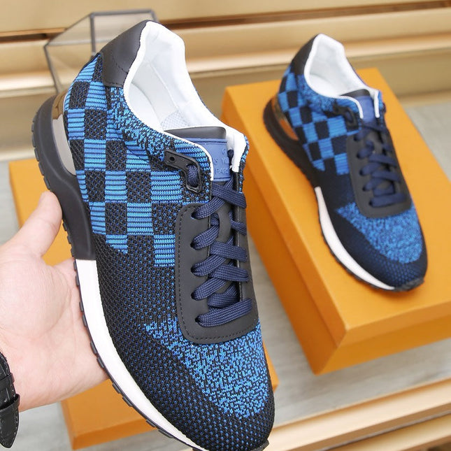 LV CLASSIC SNEAKER IN BLACK MIX SKY BLUE DAMIER