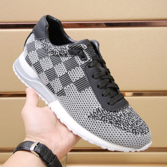 LV CLASSIC SNEAKER IN GREY MIX BLACK LUMINOUS KNIT