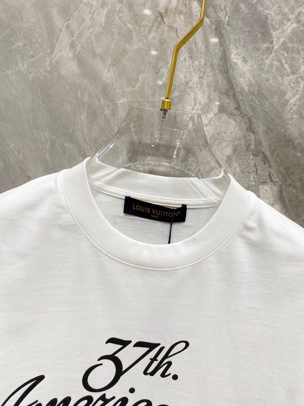 LV WHITE MONOGRAM COTTON T-SHIRT 239487