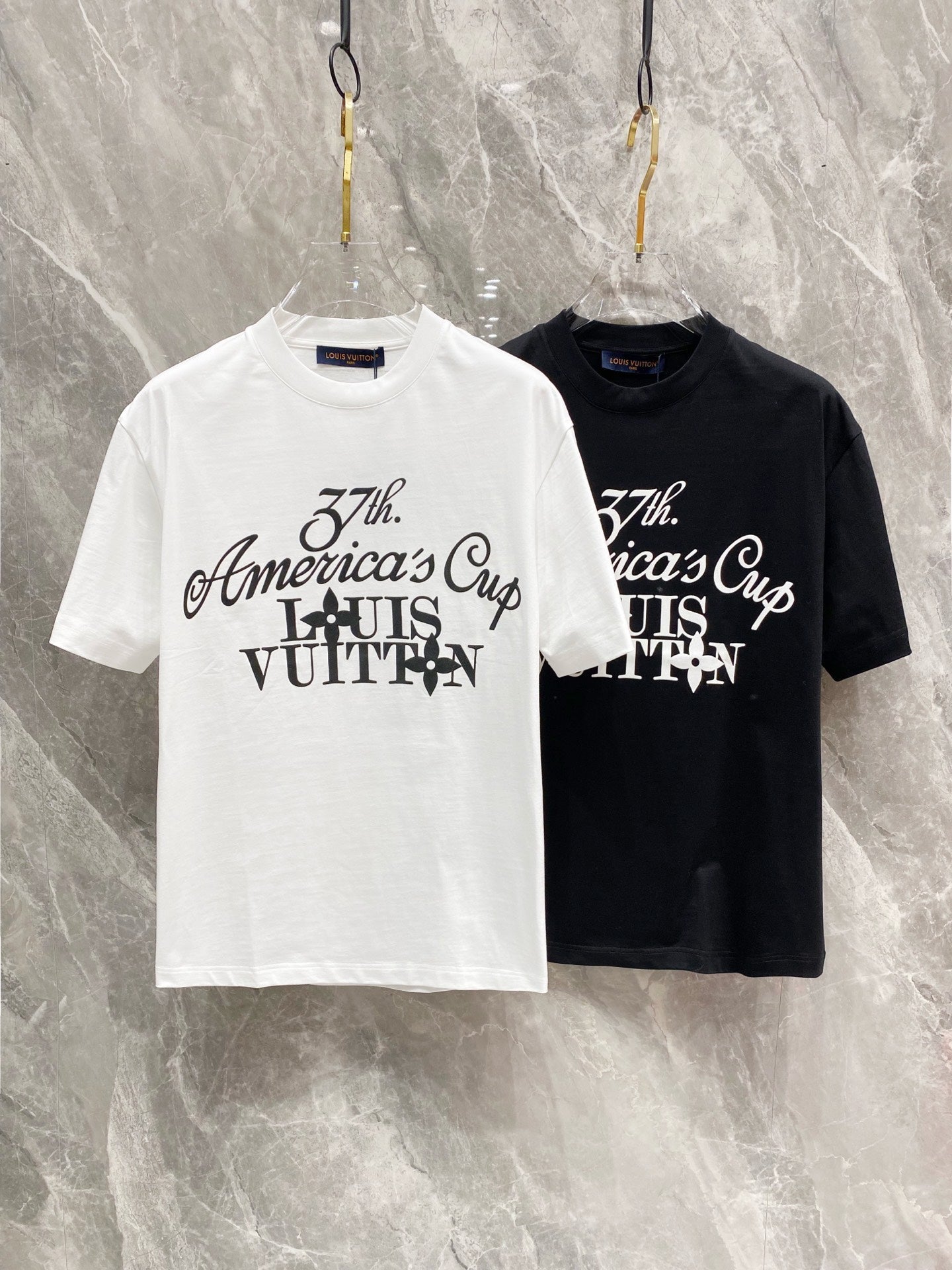 LV WHITE MONOGRAM COTTON T-SHIRT 239487