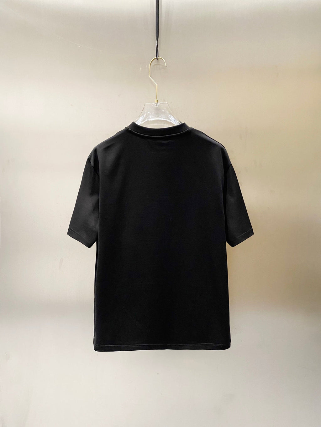 LV BLACK COTTON T-SHIRT GREEN LOGO PRINT 238842