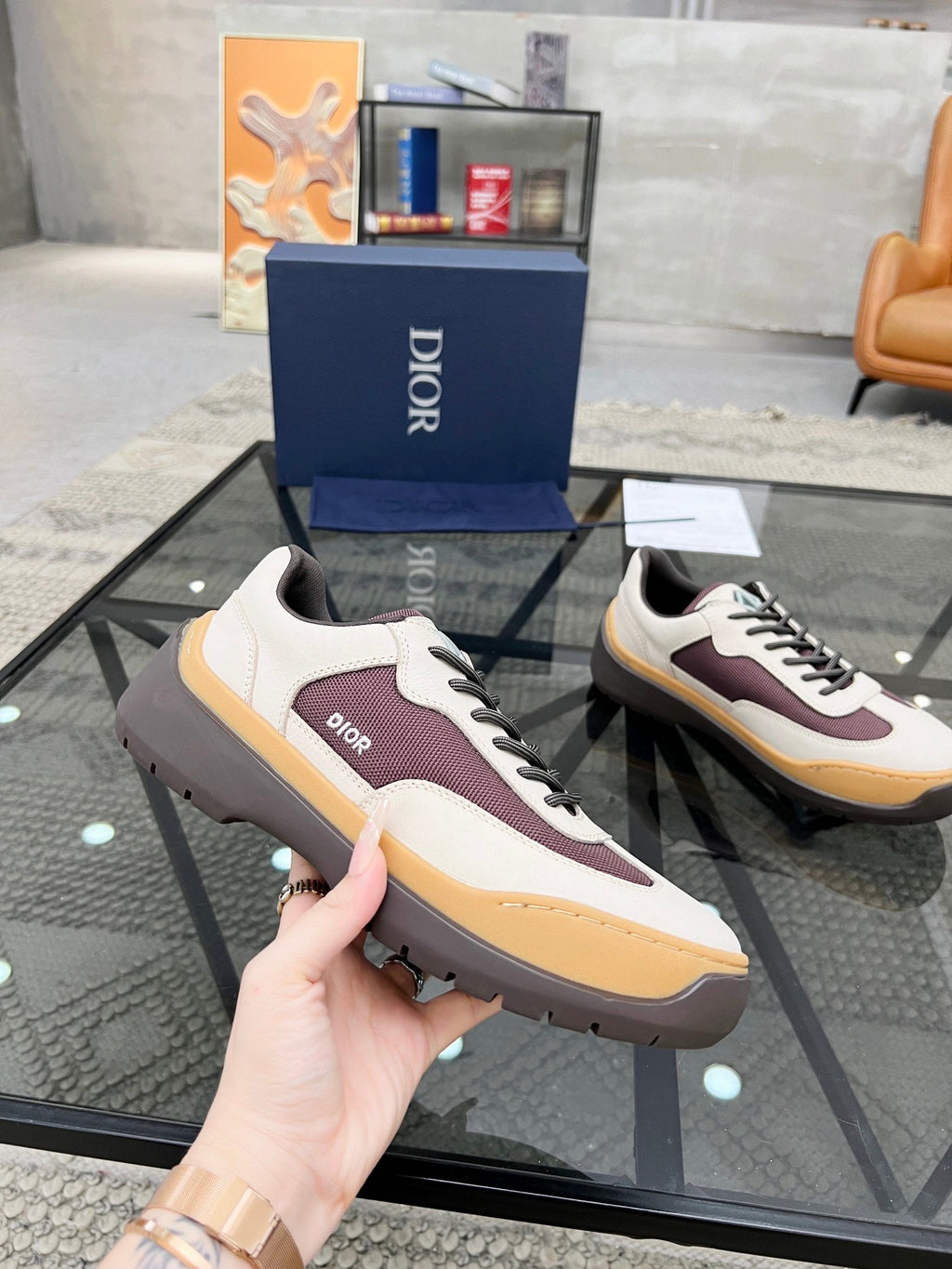CD DEAN SNEAKER WHITE CALFSKIN