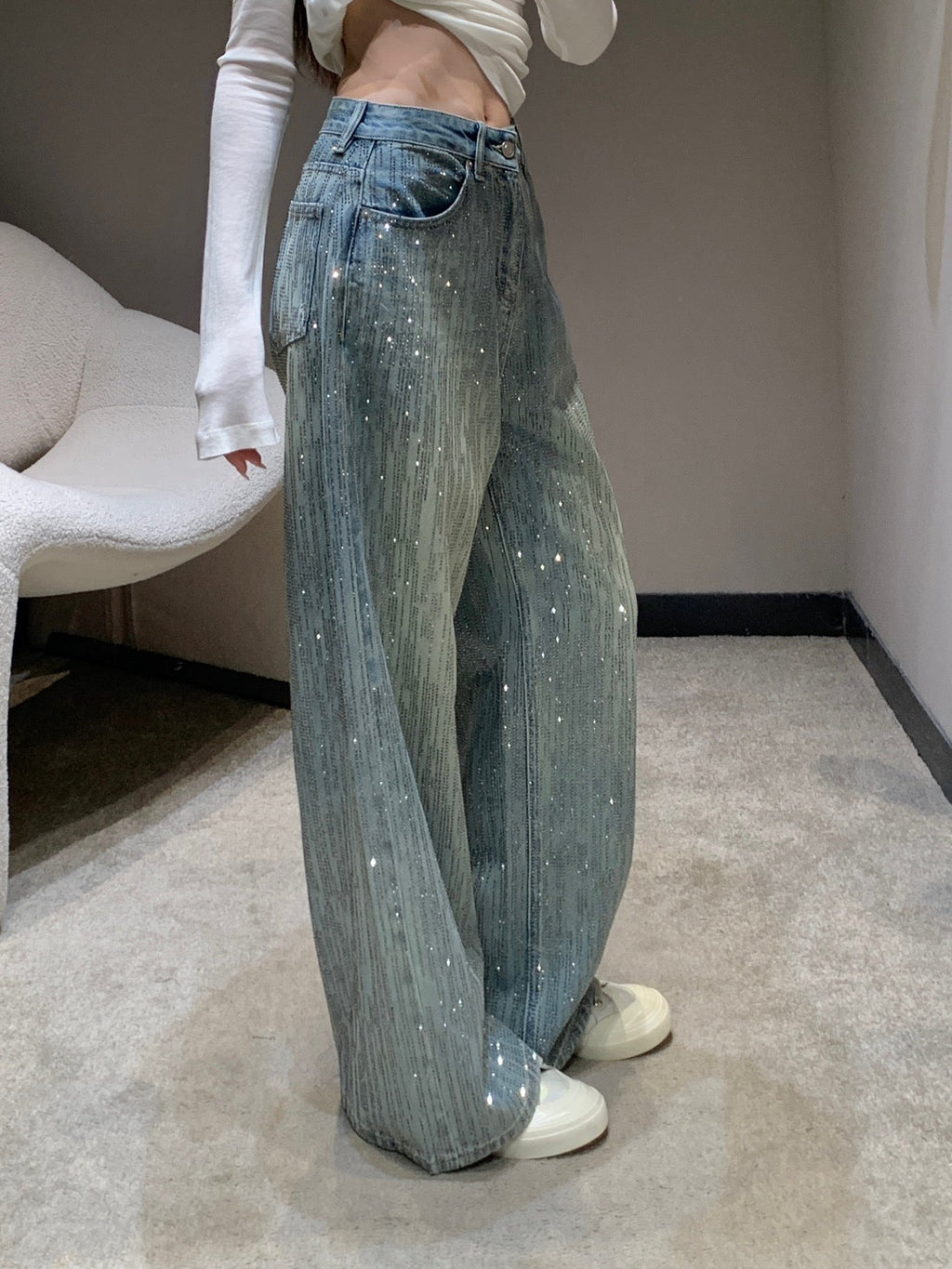 BALENCIAGA 26S WIDE LEG JEANS 005