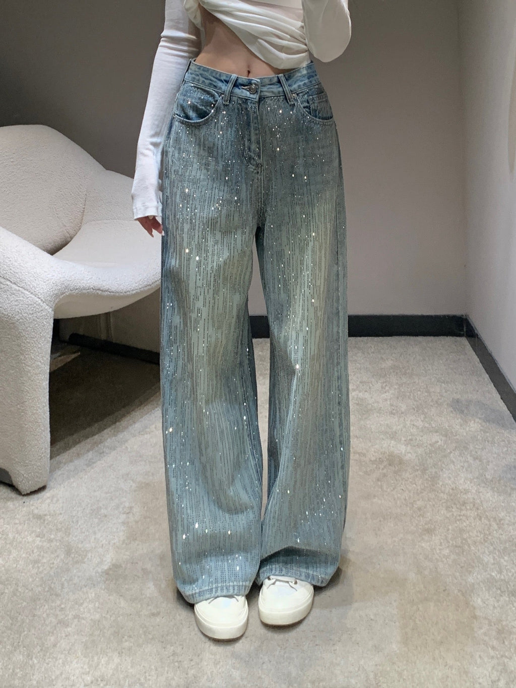 BALENCIAGA 26S WIDE LEG JEANS 005