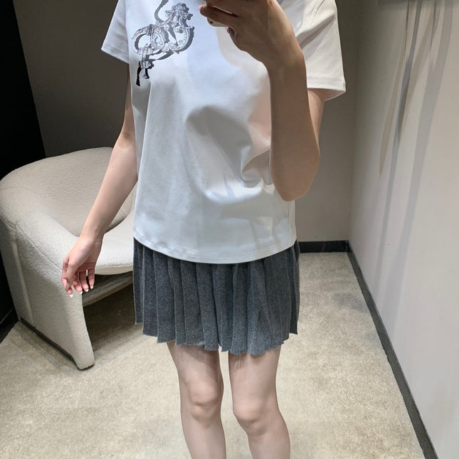 HERMES 25S SHORT-SLEEVE CREW NECK T-SHIRT 345