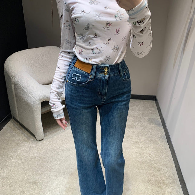 LP 26S JEANS WITH TWO BOW DETAILS 621
