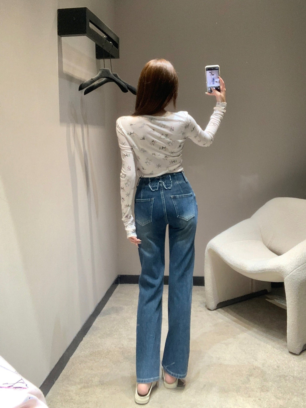 LP 26S JEANS WITH TWO BOW DETAILS 621