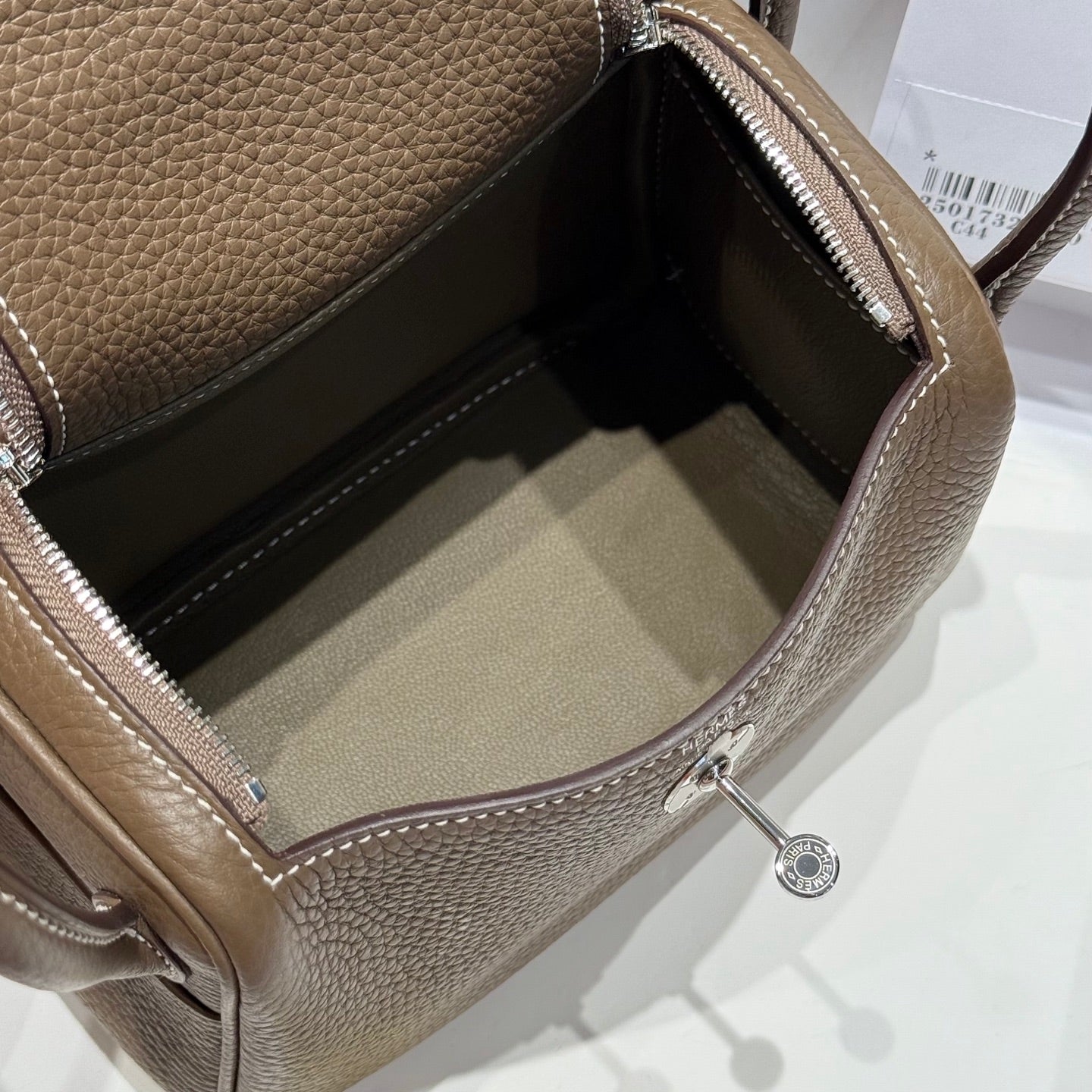 HM MINI LINDY 20 BAG IN BROWN CALFSKIN