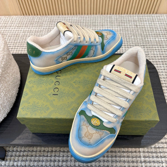 GUCCI 26S SNEAKERS IN BLUE GRADIENT CANVAS
