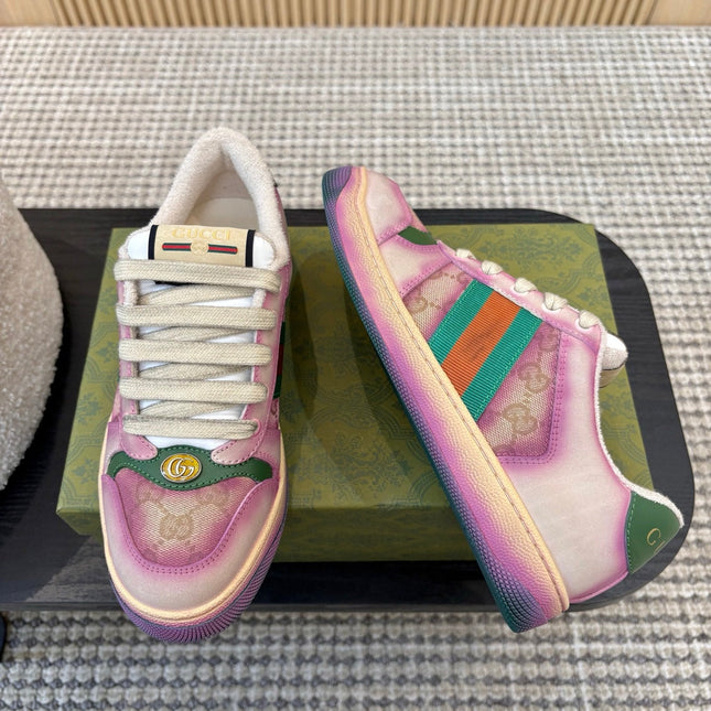 GUCCI 26S SNEAKERS IN PURPLE GRADIENT CANVAS