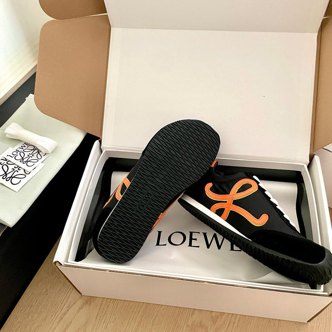 LOEWE 26S BALLET RUNNER 2.0 IN BLACK SUEDE AND NYLON