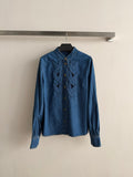 ZIMMERMANN 26S EMBROIDERED DENIM SHIRT STYLE 135