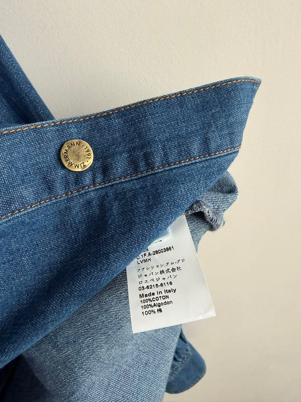 ZIMMERMANN 26S EMBROIDERED DENIM SHIRT STYLE 135