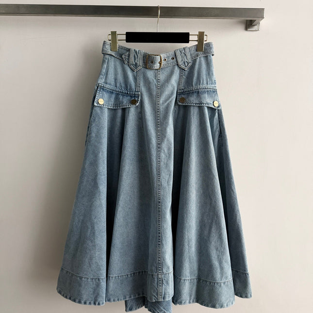 ZIMMERMANN 26S DENIM MIDI SKIRT STYLE 93