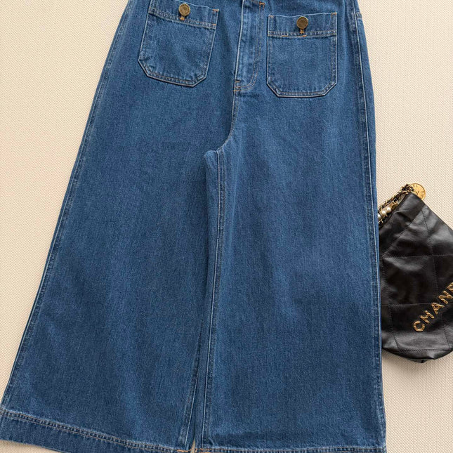 ZIMMERMANN 26S HIGH-WAIST WIDE-LEG JEANS STYLE 70