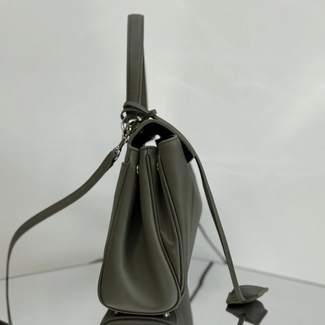 RODEO SMALL BAG 29 IN KHAKI GREEN SMOOTH CALFSKIN SILVER HARDWARE