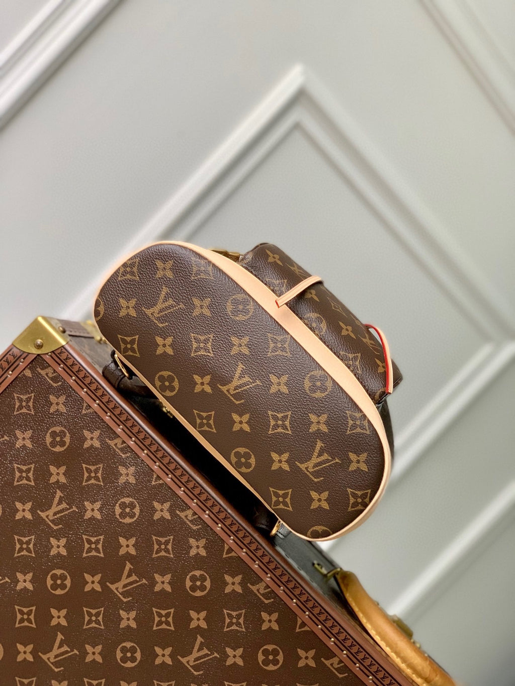 MONTSOURIS BACKPACK PM 30 IN BROWN MONOGRAM CANVAS