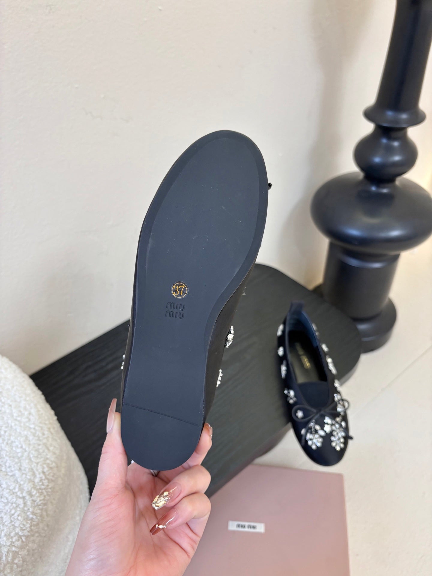 MIUMIU 25S MARY JANE SHOES IN NAVY BLUE SATIN