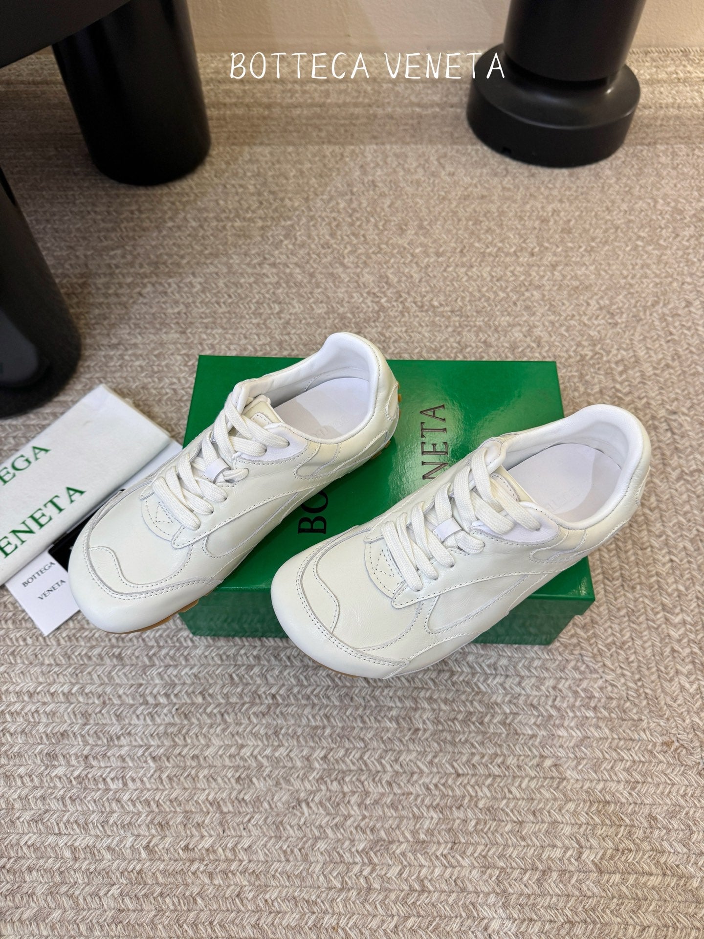 BOTTEGA VENETA 26S SNEAKERS IN WHITE CALFSKIN