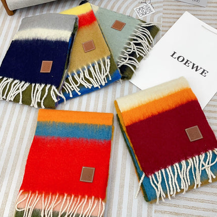 SCARF 185 CM IN COLORFUL GRADIENT WOOL AND MOHAIR 396253