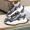LV TRAINER WHITE MIX BLACK CALFSKIN AND BREATHABLE MESH