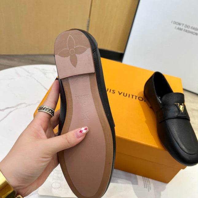 LV 26S MARE FLEX LOAFERS IN BLACK GRAINED CALFSKIN