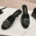 Double C New Camellia High Heel Black/White Caro