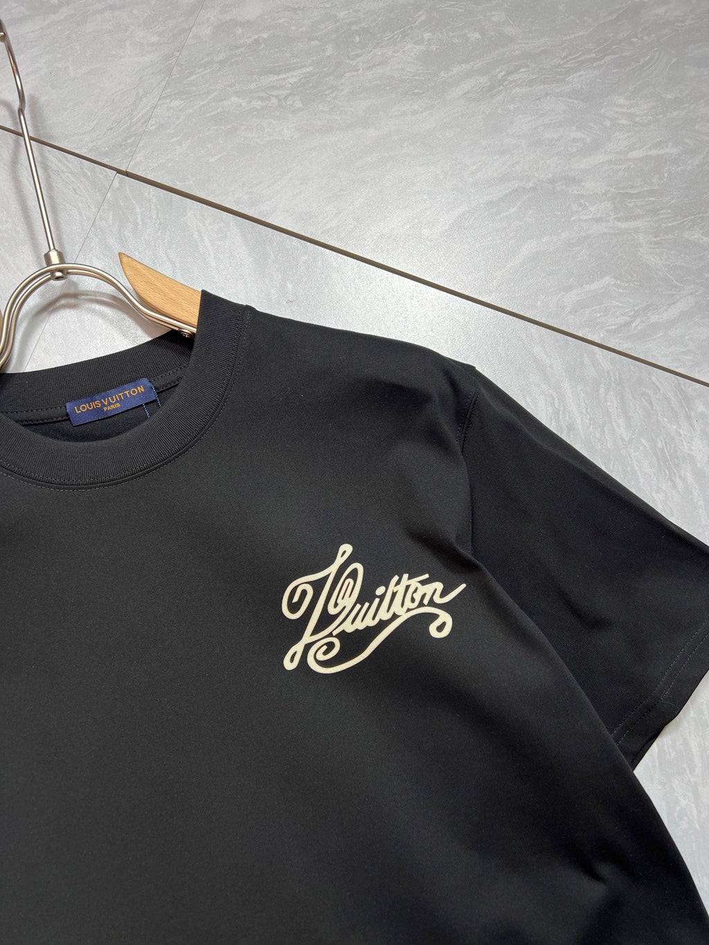 LV T-SHIRT IN BLACK PURE COTTON 238922