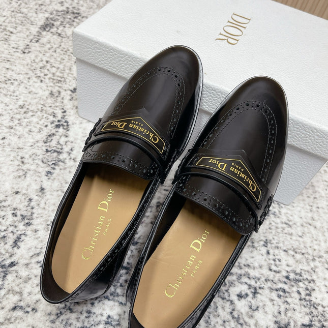 DIOR 25S BOY LOAFERS IN BLACK CALFSKIN
