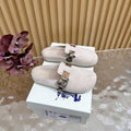 BURBERRY 26S BUCKLE MULES IN LIGHT BEIGE SUEDE