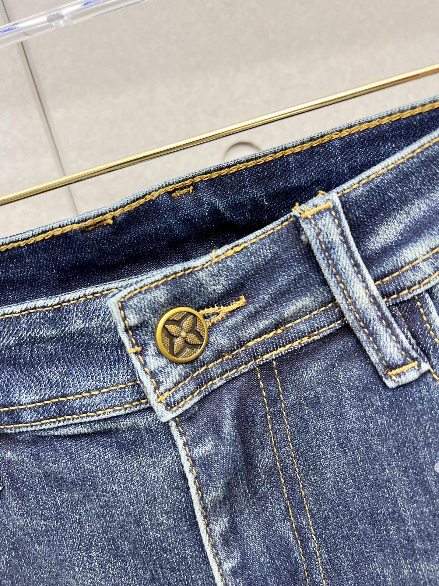 LV BLUE MONOGRAM DENIM JEAN 239498