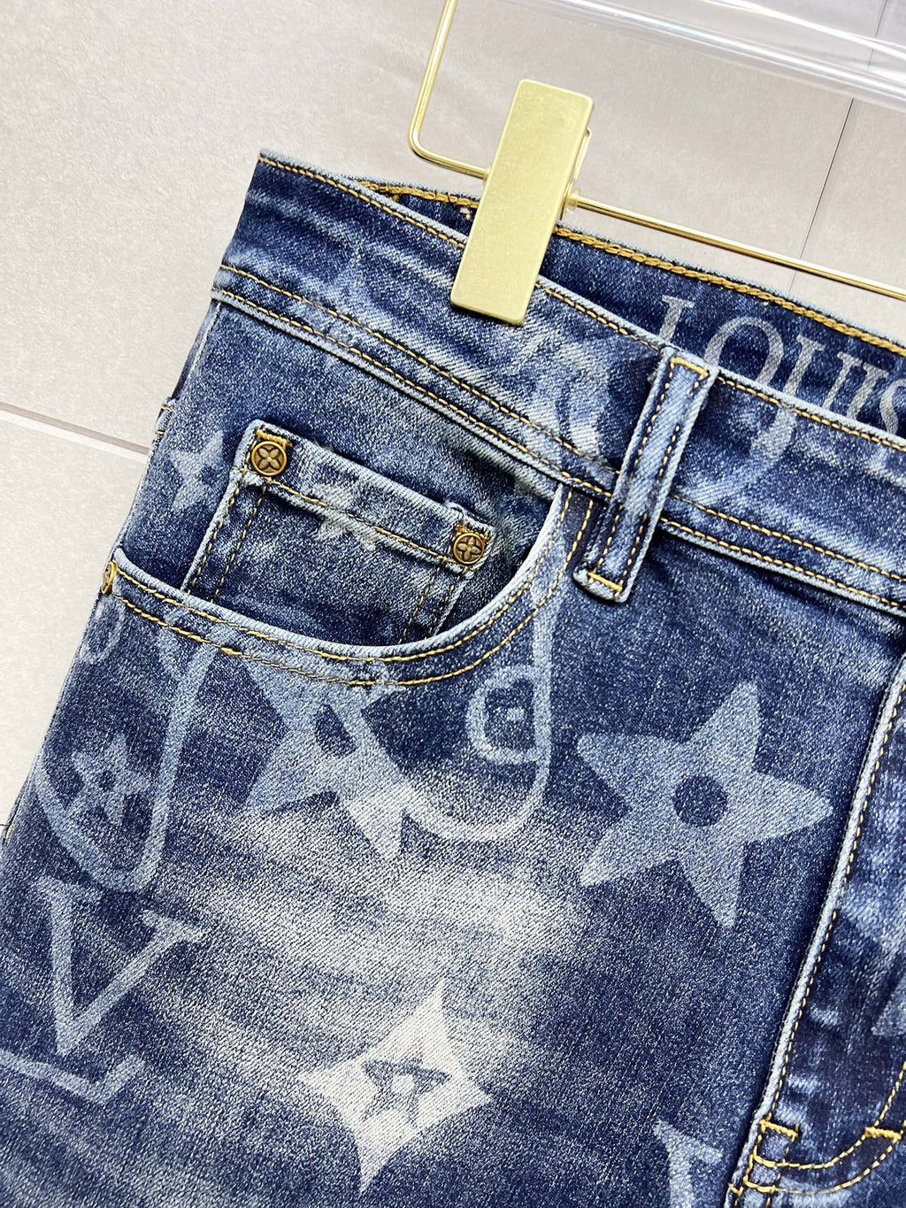 LV BLUE MONOGRAM DENIM JEAN 239499