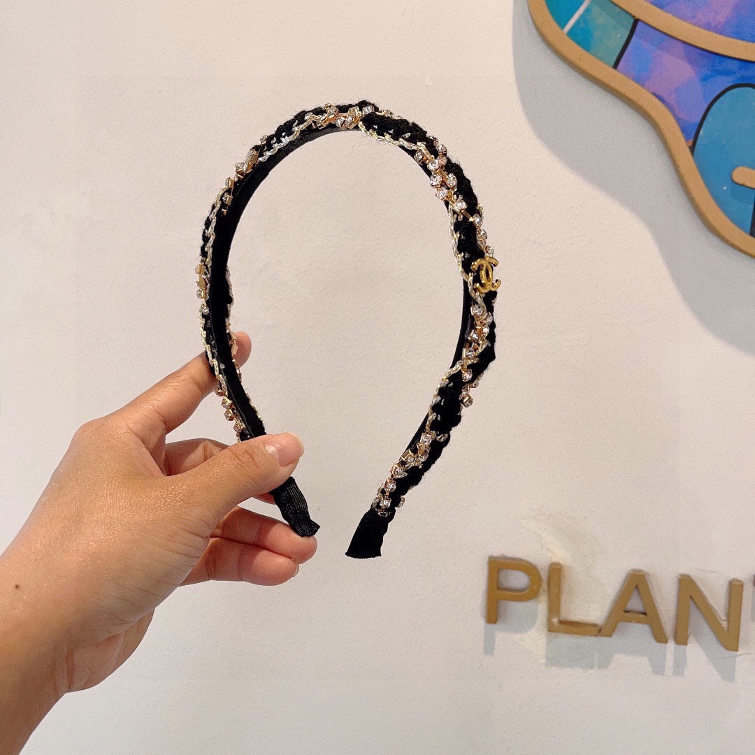 BLACK FABRIC WITH CRYSTAL HAIRBAND 417312